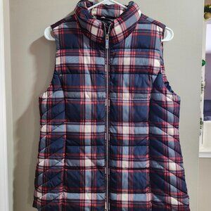 NWOT Tommy Hilfiger Women's Puffer Vest / Plaid Size Medium